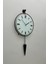 (Orta Boy-37*80 cm)Masippi Siyah (Beyaz Abs Kadran) Pilli LED - Metal Dekoratif Duvar Saati 4