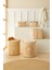 2'li Çocuk Odası Jüt Keten Kumaş Sepet Set 30 x 30 x 30 cm 5