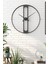 Ahsen Siyah Clock 40 cm Black Metal Duvar Saati 1