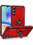 Samsung Galaxy A05S Kılıf Magnetik Stand Olabilen Kamera Korumalı Kapak - Kırmızı + Nano Ekran Koruyucu 1