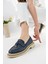 Loressa Model Lacivert Keten Kadın Loafer Günlük Ayakkabı 3