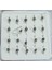 Deliksiz Sıkıştırma 925 Ayar Gümüş Targus Helix Kıkırdak Fake Piercing, Hızma 2
