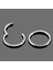 Unisex Gümüş Gri Menteşeli G23 Çelik Kıkırdak Burun Halkası Hızma Piercing 10 mm 2