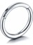 Unisex Gümüş Gri Menteşeli G23 Çelik Kıkırdak Burun Halkası Hızma Piercing 10 mm 3