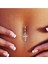 Deliksiz Haç Sallantılı Fake Çelik Göbek Piercing 1