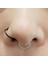 Fake Piercing-Küpe 2'li Gümüş Renk Sıkıştırmalı 316L Paslanmaz Çelik (Kulak-Burun-Dudak) 3