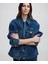 Çiçek Aplikeli Denim Mont Is1250012018629 1