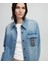 Işlemeli Denim Gömlek IS1250025130629 1
