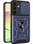 Samsung Galaxy A16 Kılıf Magnetik Stand Olabilen Kamera Korumalı Kapak - Lacivert + Cam Ekran Koruyucu 1