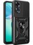 Oppo A60 Kılıf Magnetik Stand Olabilen Kamera Korumalı Vega Kapak - Siyah + Cam Ekran Koruyucu 1