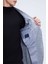 Gri Comfort Fit Mono Yaka Desenli Ceket 4