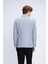 Gri Comfort Fit Mono Yaka Desenli Ceket 5