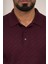 Polo Yaka Slimfit Desenli Yünlü Erkek Triko Kazak 4