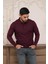 Polo Yaka Slimfit Desenli Yünlü Erkek Triko Kazak 5