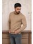 Polo Yaka Slimfit Desenli Yünlü Erkek Triko Kazak 1