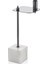 Evza Mermer Kare Asimetrik Mumluk Beyaz Antrasit 12,5*12,5*31 cm 1