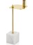 Evza Mermer Kare Asimetrik Mumluk Beeeyaz Gold 12,5*12,5*31 cm 2