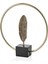 Evza Mermer Halka Içinde Siyah Bronz 8*37*40 cm 1