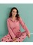 Sandy Kumaş Kadın Uzun Kol Gömlek Pijama Takımı 1