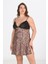Büyük Beden 2li Leopar Sabahlık Takımı Bigsize 6203 2