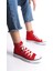 Kırmızı Kadın Uzun Keten Spor Ayakkabı Günlük Sneakers Cnv6 1