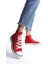 Kırmızı Kadın Uzun Keten Spor Ayakkabı Günlük Sneakers Cnv6 2