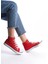 Kırmızı Kadın Uzun Keten Spor Ayakkabı Günlük Sneakers Cnv6 3