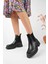 Siyah Cilt Kadın Yanı Lastikli Bot K66 3