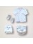 Minik Sincap Nakışlı %100 Cotton Antibakteriyel 10LU Zıbın Takımı Hastane Çıkışı Ekru 4