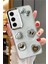 Samsung Galaxy S24 Uyumlu 3D Taş Kurdele Kelebek Kalp Glitter Motifli Simli Sert Kapak 1