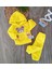 Unisex Sarı Ayıcık Cepli %100 Pamuk Peluş Kapşonlu 2li Takım BBK5512 2