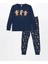Lcw Kids Lacivert Bisiklet Yaka Yılbaşı Temalı Erkek Çocuk Pijama Takımı 1