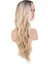 Uzun Su Dalgası Fiber Sentetik Peruk / Kumral / Bal Köpüğü Ombre ve Platin Röfleli 2