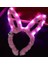 LED Işıklı Peluş Pofuduk Tavşan Kulak Tavşan Taç Pembe 17 x 23 cm 2