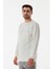 Kabartma Desenli Bisiklet Yaka Sweatshirt 2