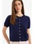 Regular Fit Bisiklet Yaka Basic Düz Triko Hırka E5770AX25SM 1