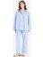 Çizgili Pijama Yaka Poplin Pijama Üstü-Fall in Love E3113AX25SP 2