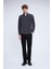 Gri Slim Fit 100% Pamuklu Düğmeli Yaka Uzun Kollu Klasik Gömlek 2