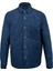 Lacivert Regular Fit Shacket Uzun Kol Fitilli Kadife Gömlek 1