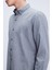 Gri Slim Fit Uzun Kol Düğmeli Yaka Flanel Gömlek 4