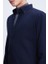 Lacivert Slim Fit Uzun Kol Düğmeli Yaka Flanel Gömlek 4