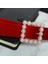Lookloland Moda Trendy Kırmızı Kadife Inci Düğme Kadın Kemer Inci Toka Flanel Kayısı Kuşak Kızlar Için Lüks Elbise Ceinture (Yurt Dışından) 5
