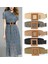 Loveshopping* Elastik Dokuma Hasır Bel Kemerleri Kare Tokalı Ayarlanabilir Kemer Boho Kemerler (Yurt Dışından) 1