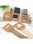 Loveshopping* Elastik Dokuma Hasır Bel Kemerleri Kare Tokalı Ayarlanabilir Kemer Boho Kemerler (Yurt Dışından) 2