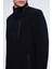 Siyah Regular Fit Hakim Yaka Yünlü Kaşe Palto 3