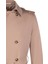 Bej Slim Fit Bebe Yaka Pamuklu Trençkot 3