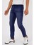 Lacivert Renk Eskitme Erkek Slim Fit Kot Pantolon 3
