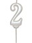 2 Yaş Yeni Inci Beyaz Rakam Mum 1