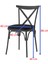 Mini 60 x 100 Milano Mdf Ortadan Açılır Masa 4 Ad Çapraz Sandalye 1 Ad Sırtsız Mini Bench 5