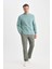 Regular Fit Normal Kesim Yazlık Düz Paça Chino Kanvas Pantolon Haki 1